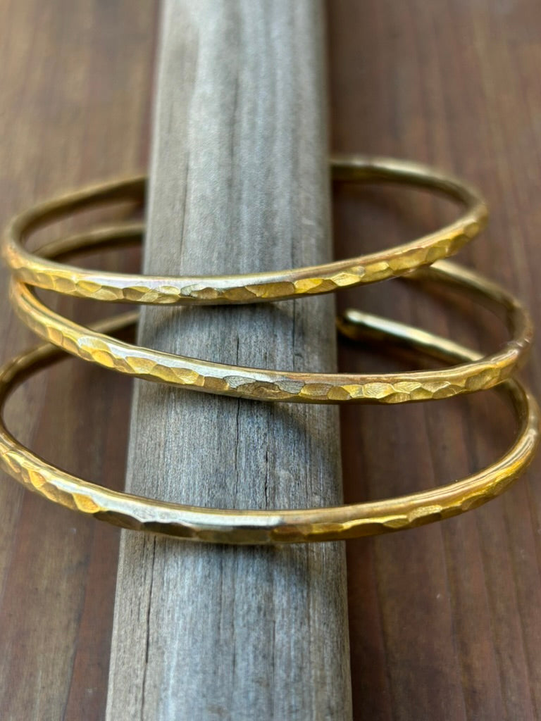 Hammered Bracelet Brass