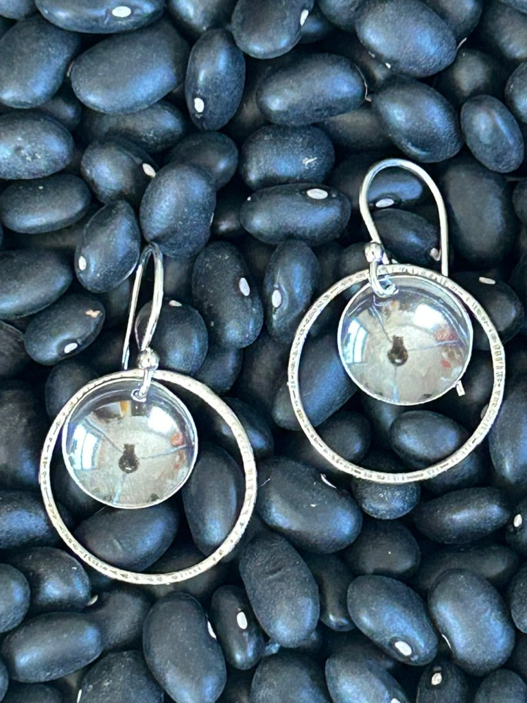 Small Black Hole Earrings