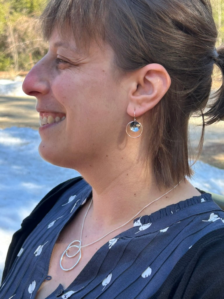 Small Black Hole Earrings