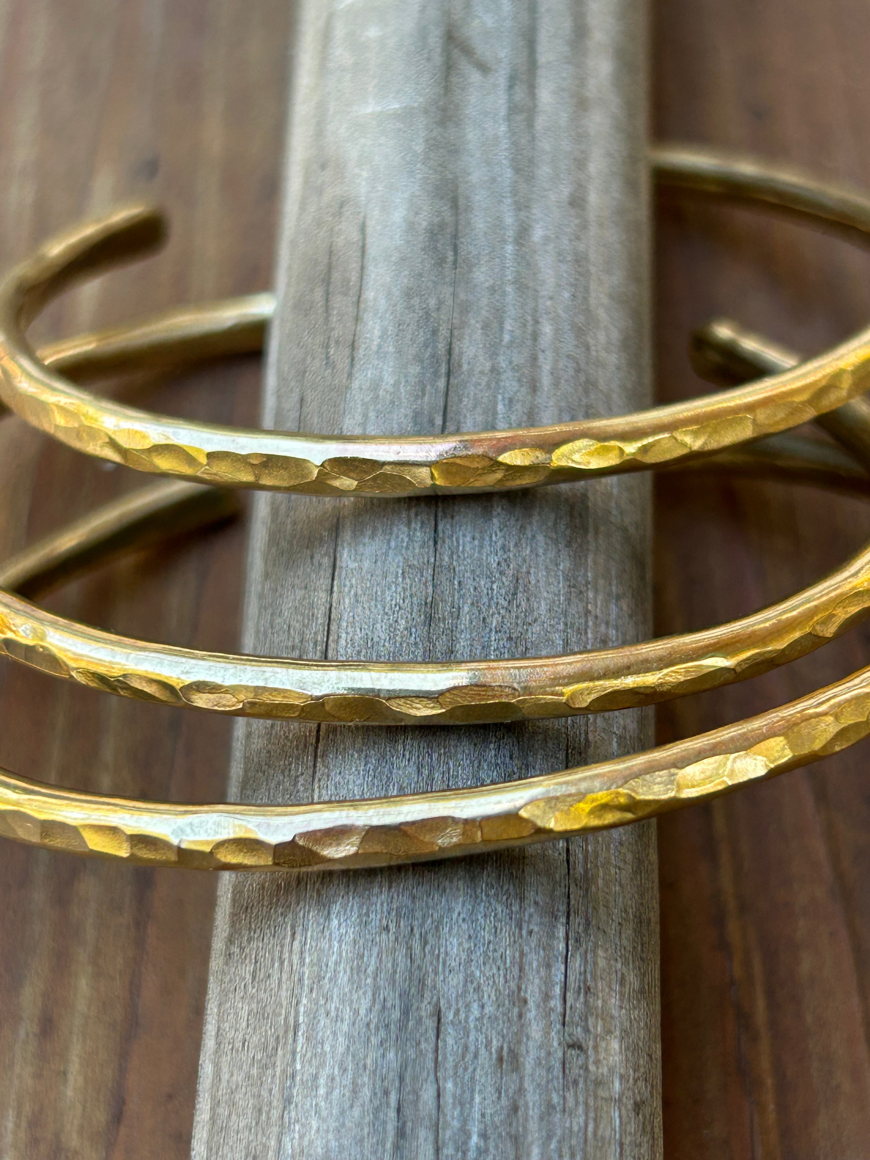 Hammered Bracelet Brass