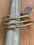 Hammered Bracelet Brass - Narrow