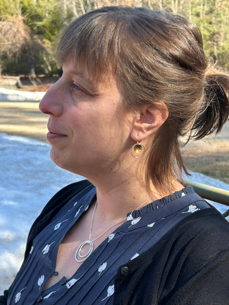 Golden Black Hole Earrings