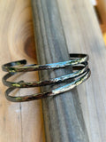 Hammered Bracelet Dark Silver