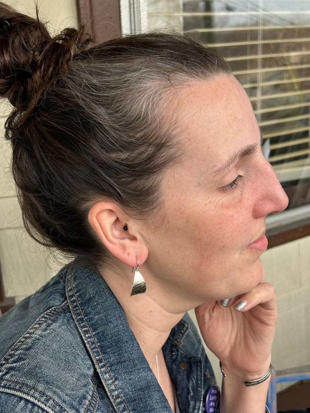 Leaf Hoop Earrings
