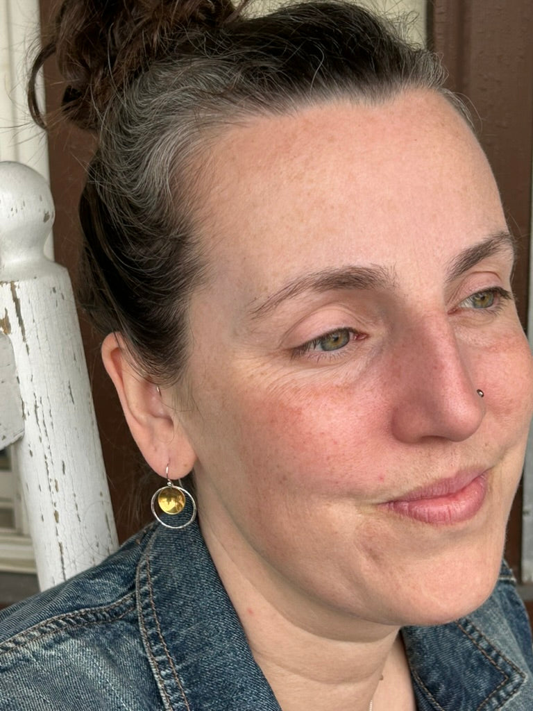 Golden Black Hole Earrings