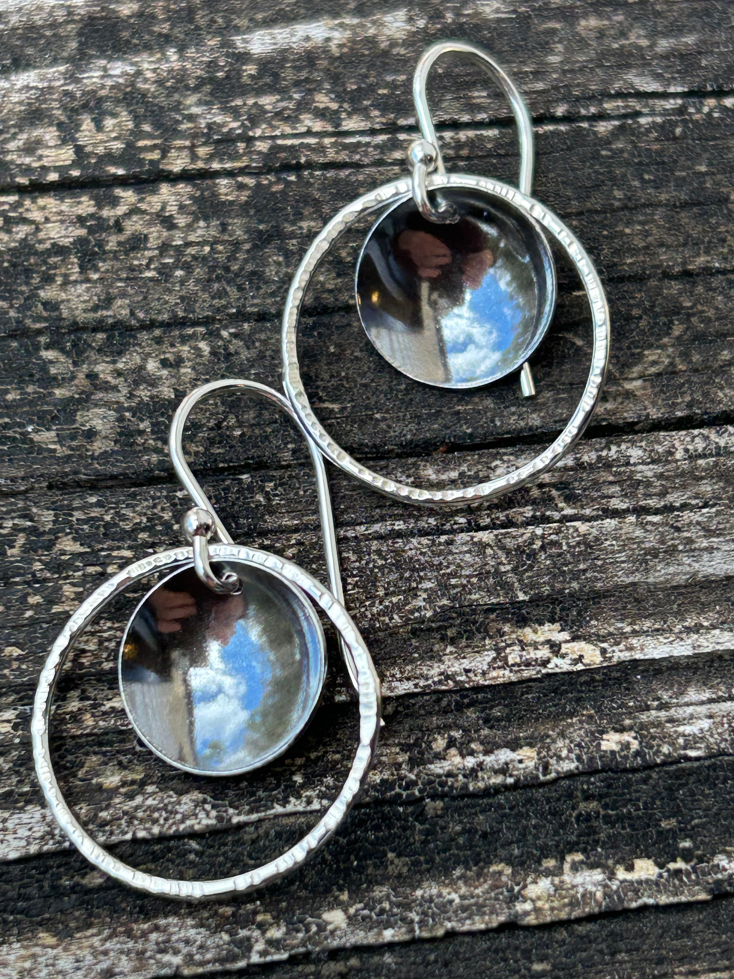 Small Black Hole Earrings
