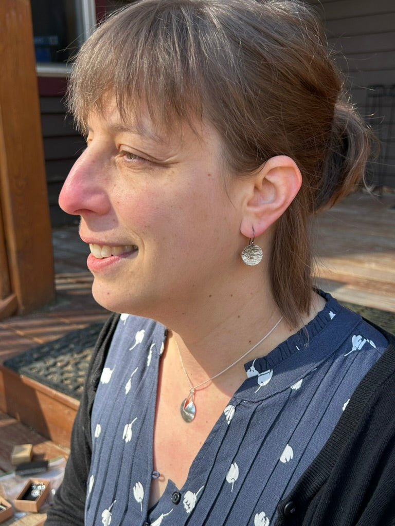 Leaf Earrings Round
