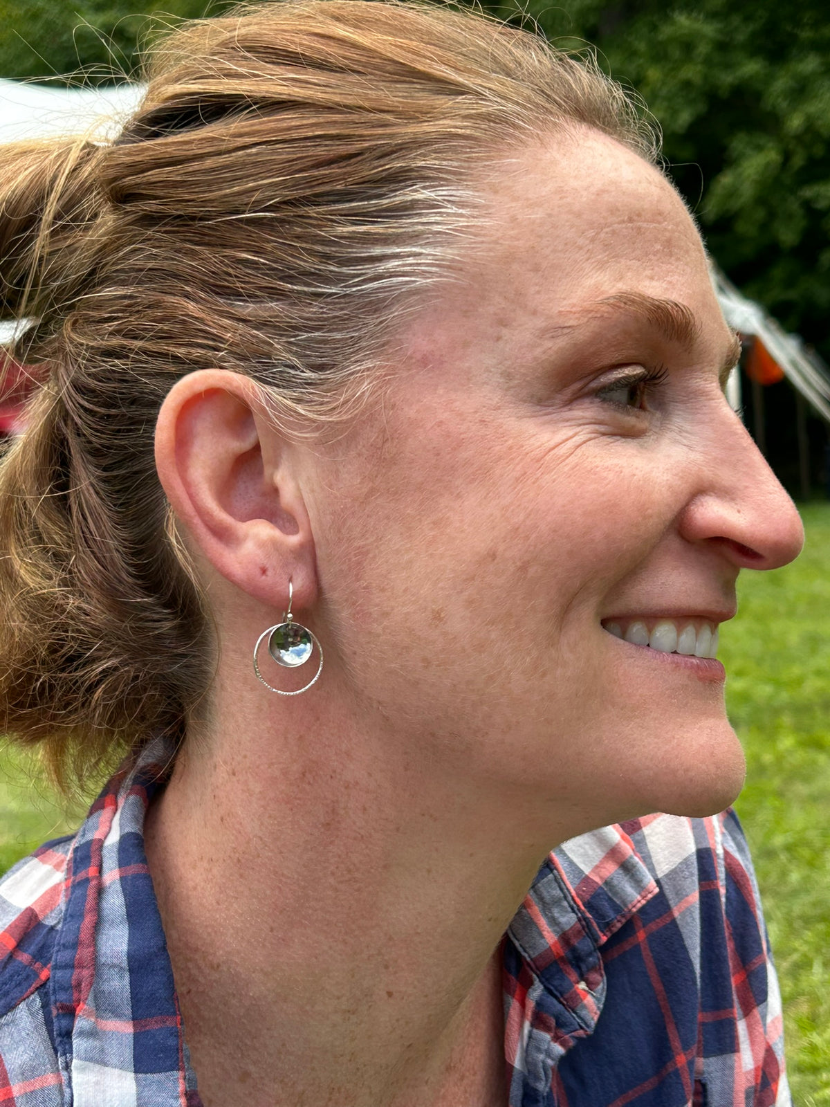 Small Black Hole Earrings