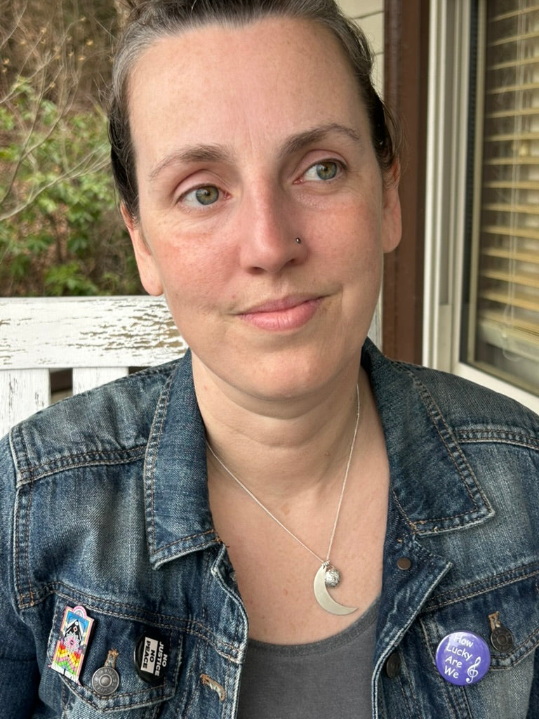 Moon and Pebble Necklace